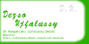 dezso ujfalussy business card